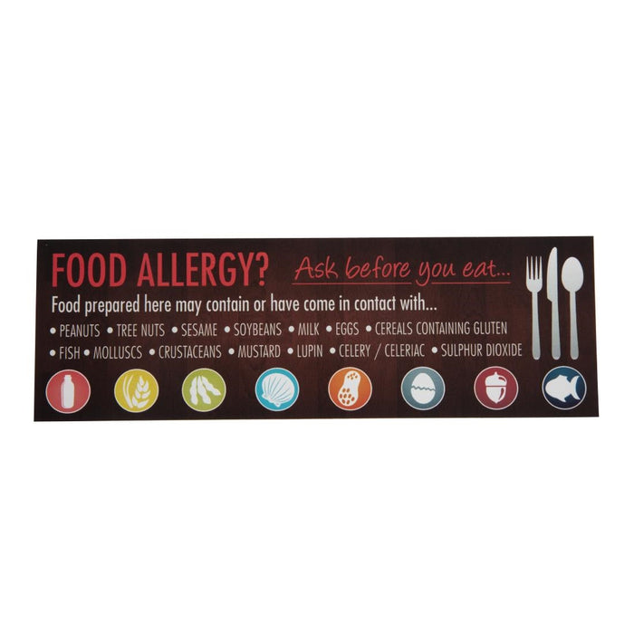 Food Allergen Window and Wall Stickers (8 Pack) Mileta
