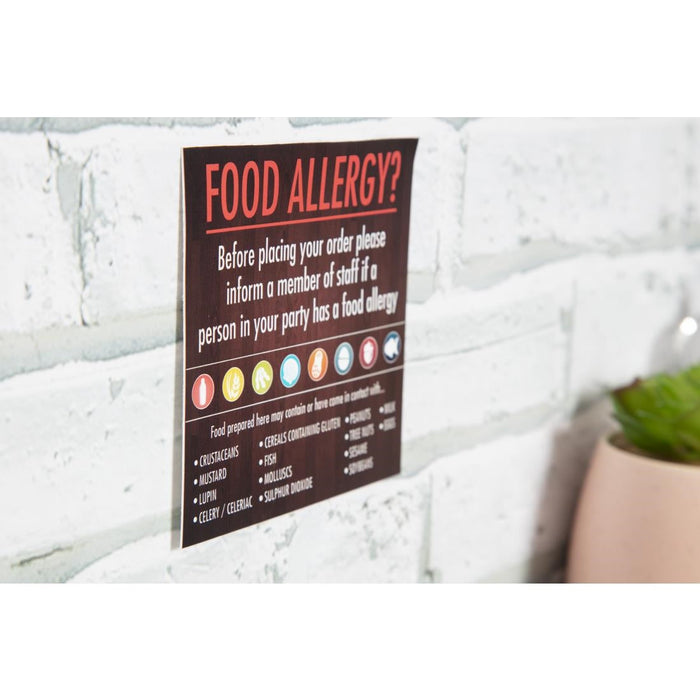 Food Allergen Window and Wall Stickers (8 Pack) Mileta