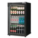 Hinged single door. Black. 110Ltr