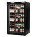 Single hinged door. Black. 110Ltr