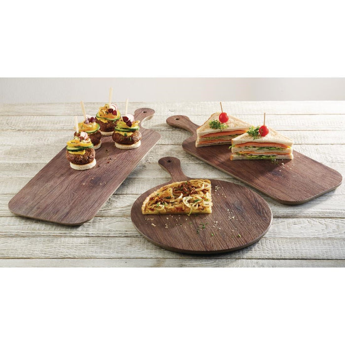 APS Oak Effect Round Handled Pizza Paddle Board 300mm APS