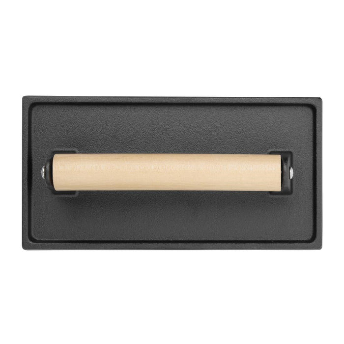 Vogue Cast Iron Steak Weight with Wood Handle Vogue