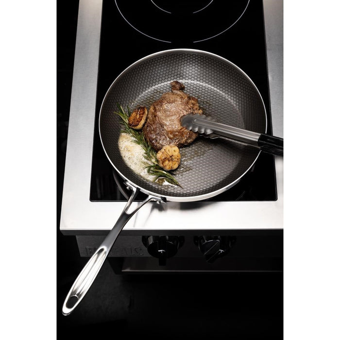 Vogue Tri-Shield Stainless Steel Frying Pan with Clad Coating 20cm Vogue