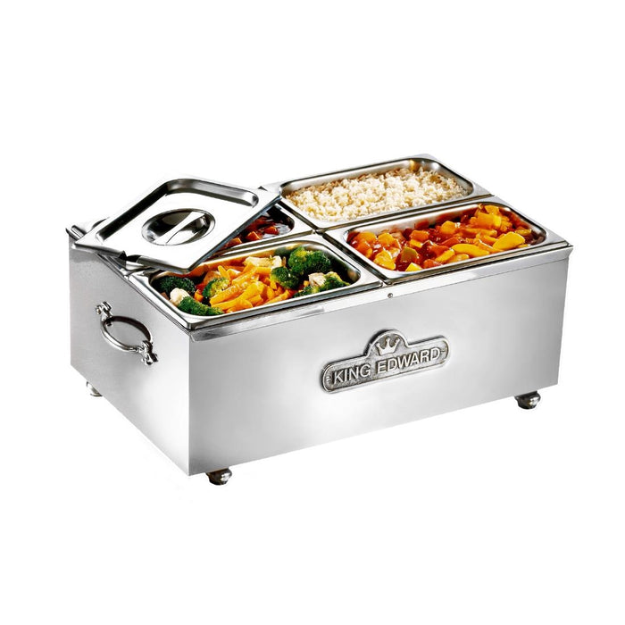 750W Wet or Dry Heat. 4x GN 1/4 pans included