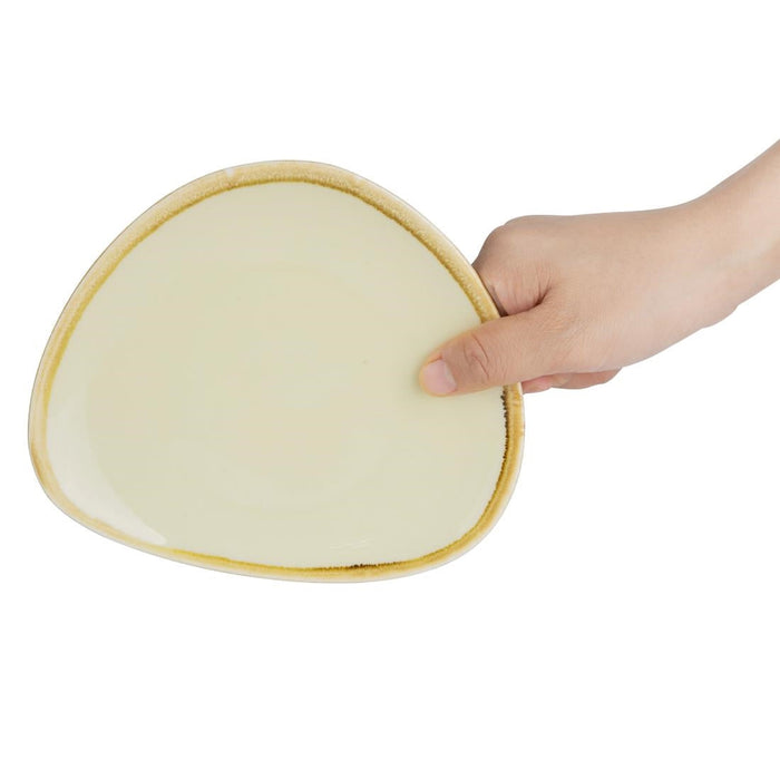 Olympia Kiln Triangular Side Plate Sandstone 165mm (6 Pack) Olympia