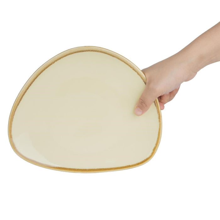 Olympia Kiln Triangular Plate Sandstone 230mm (6 Pack) Olympia