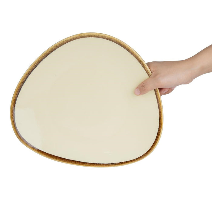 Olympia Kiln Triangular Plate Sandstone 280mm (4 Pack) Olympia