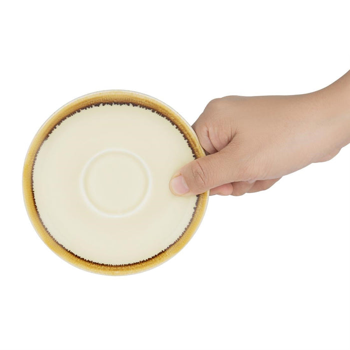 Olympia Kiln Espresso Saucer Sandstone 115mm (6 Pack) Olympia
