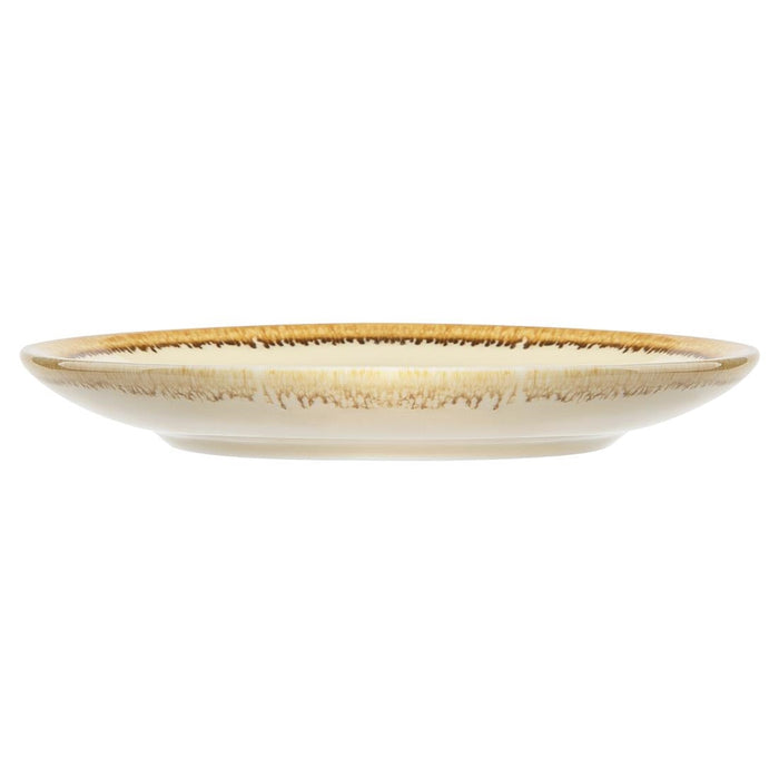 Olympia Kiln Cappuccino Saucers Sandstone 160mm (6 Pack) Olympia
