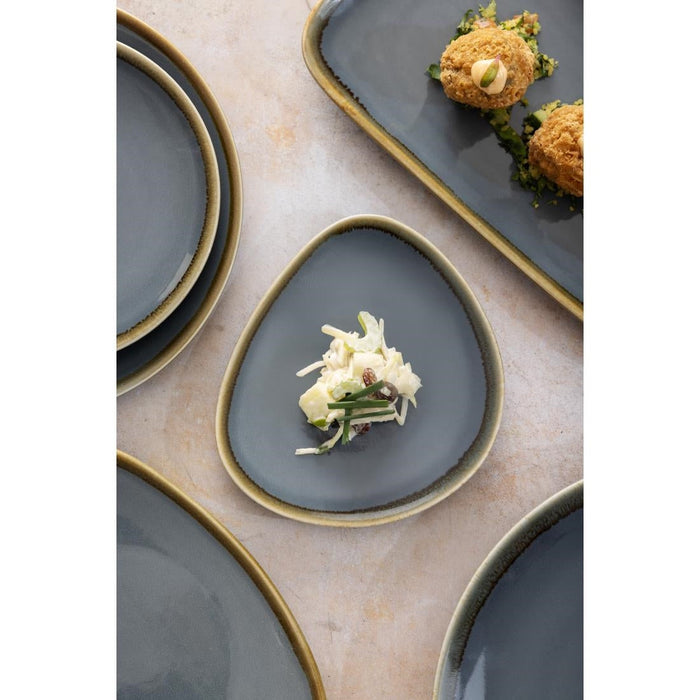 Olympia Kiln Triangular Side Plate Ocean 165mm (6 Pack) Olympia