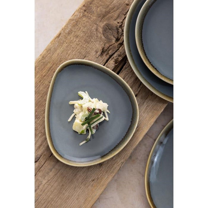 Olympia Kiln Triangular Side Plate Ocean 165mm (6 Pack) Olympia