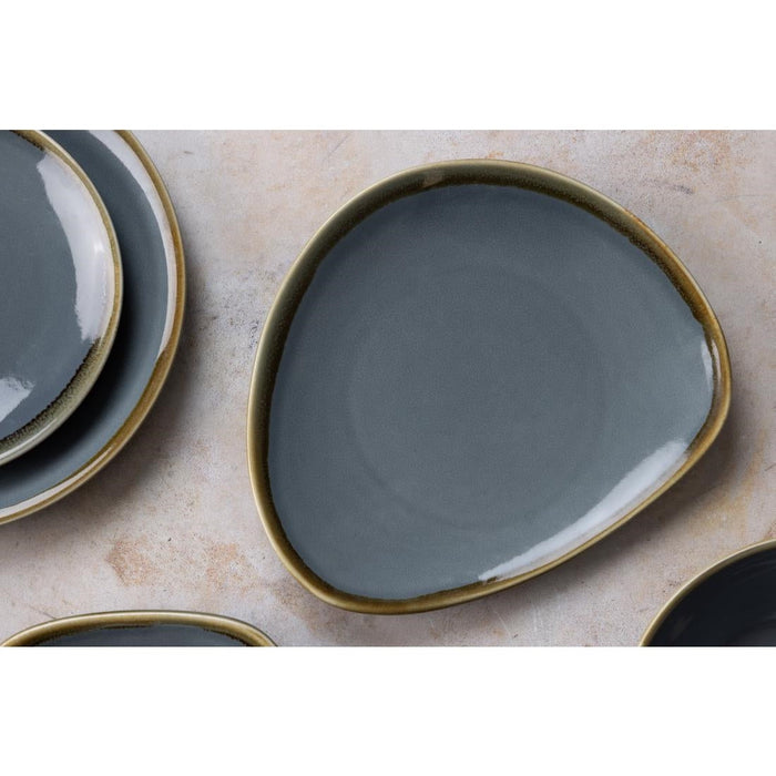 Olympia Kiln Triangular Side Plate Ocean 230mm (6 Pack) Olympia