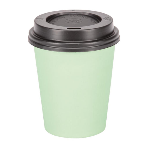 Fiesta Recyclable Coffee Cups Single Wall Turquoise 225ml / 8oz (50 Pack) Fiesta Recyclable