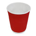 Fiesta Recyclable Coffee Cups Ripple Wall Red 225ml / 8oz (25 Pack) Fiesta Recyclable