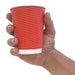 Fiesta Recyclable Coffee Cups Ripple Wall Red 340ml / 12oz (500 Pack) Fiesta Recyclable