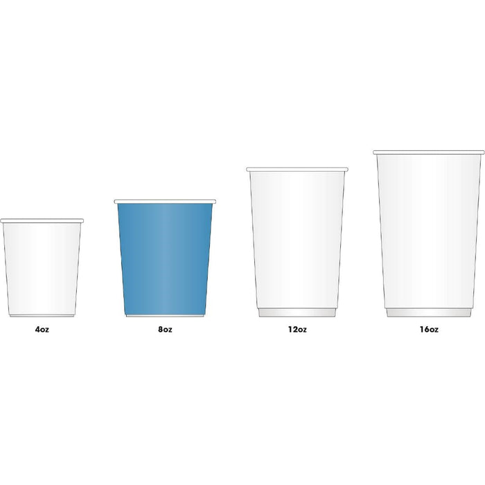 Fiesta Recyclable Coffee Cups Ripple Wall Charcoal 225ml / 8oz (25 Pack) Fiesta Recyclable