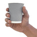 Fiesta Recyclable Coffee Cups Ripple Wall Charcoal 225ml / 8oz (25 Pack) Fiesta Recyclable