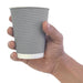Fiesta Recyclable Coffee Cups Ripple Wall Charcoal 340ml / 12oz (25 Pack) Fiesta Recyclable