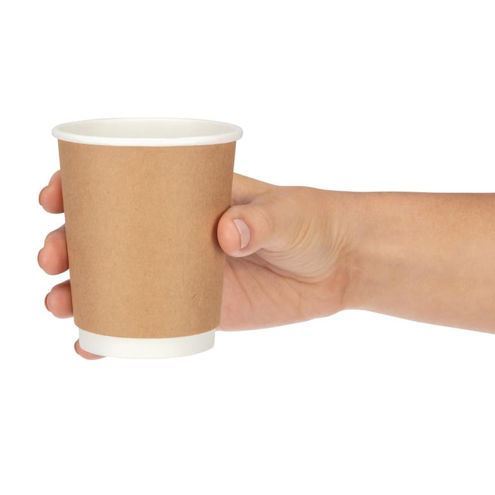 Fiesta Recyclable Coffee Cups Double Wall Kraft 225ml / 8oz (25 Pack) Fiesta Recyclable