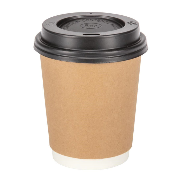 Fiesta Recyclable Coffee Cups Double Wall Kraft 225ml / 8oz (25 Pack) Fiesta Recyclable