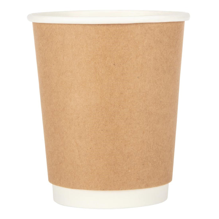 Fiesta Recyclable Coffee Cups Double Wall Kraft 225ml / 8oz (25 Pack) Fiesta Recyclable