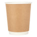 Fiesta Recyclable Coffee Cups Double Wall Kraft 225ml / 8oz (25 Pack) Fiesta Recyclable