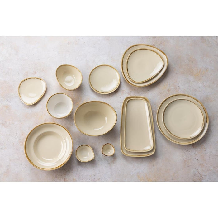 Olympia Kiln Sandstone Round Coupe Plates 180mm (6 Pack) Olympia