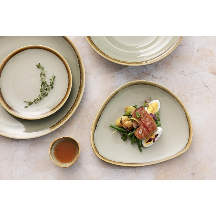 Olympia Kiln Triangular Plate Moss 230mm (6 Pack) Olympia
