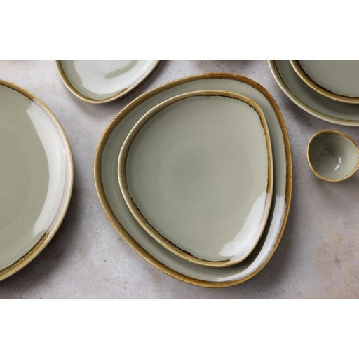 Olympia Kiln Triangular Plate Moss 280mm (4 Pack) Olympia