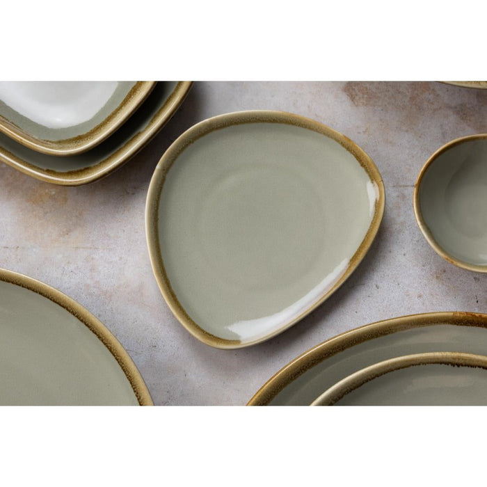 Olympia Kiln Triangular Plate Moss 230mm (6 Pack) Olympia