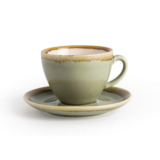 Olympia Kiln Cappuccino Saucers Moss 140mm (6 Pack) Olympia