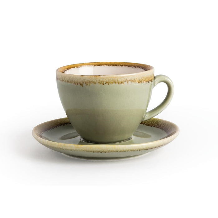 Olympia Kiln Cappuccino Cups Moss 230ml (6 Pack) Olympia