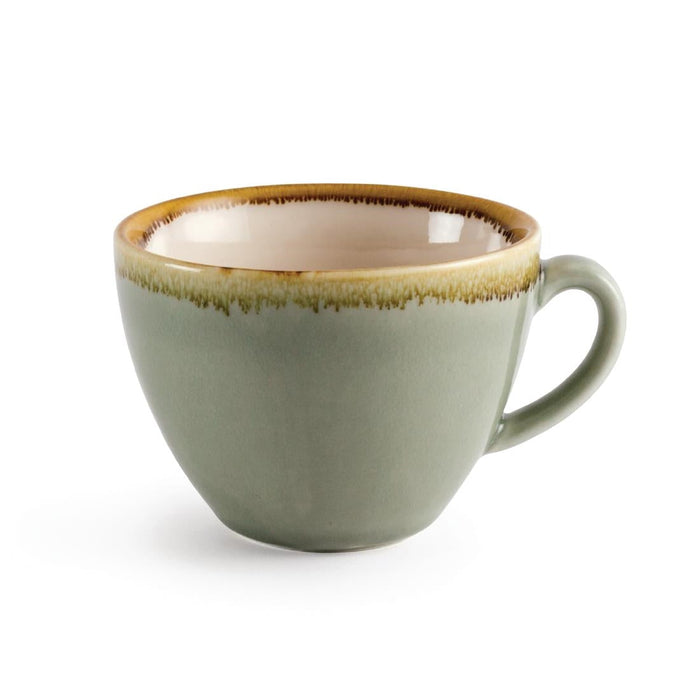 Olympia Kiln Cappuccino Cups Moss 230ml (6 Pack) Olympia