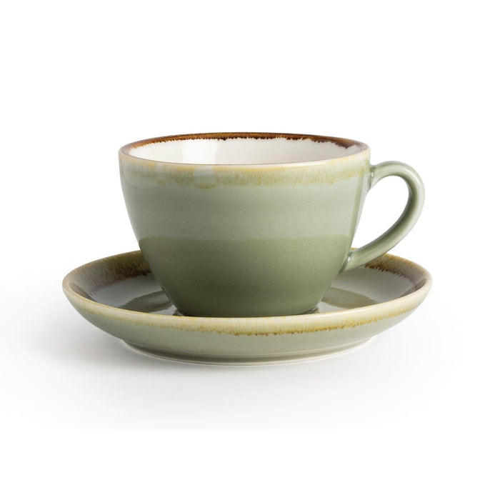 Olympia Kiln Cappuccino Cup Moss 340ml (6 Pack) Olympia