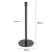 Bolero Flat Base Barrier Posts Black (2 Pack) Bolero
