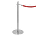 Bolero Flat Base Barrier Posts Brushed Stainless Steel (2 Pack) Bolero