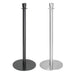 Bolero Flat Base Barrier Posts Brushed Stainless Steel (2 Pack) Bolero
