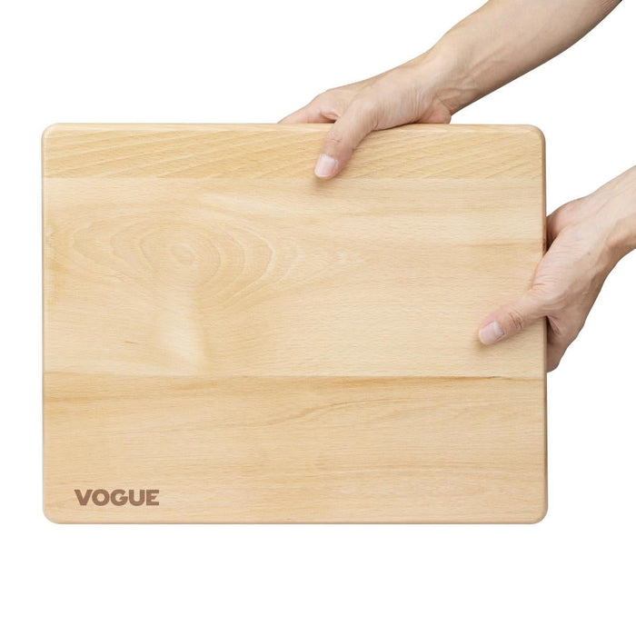 Vogue Beech Chopping Board Medium 380x305x30mm Vogue