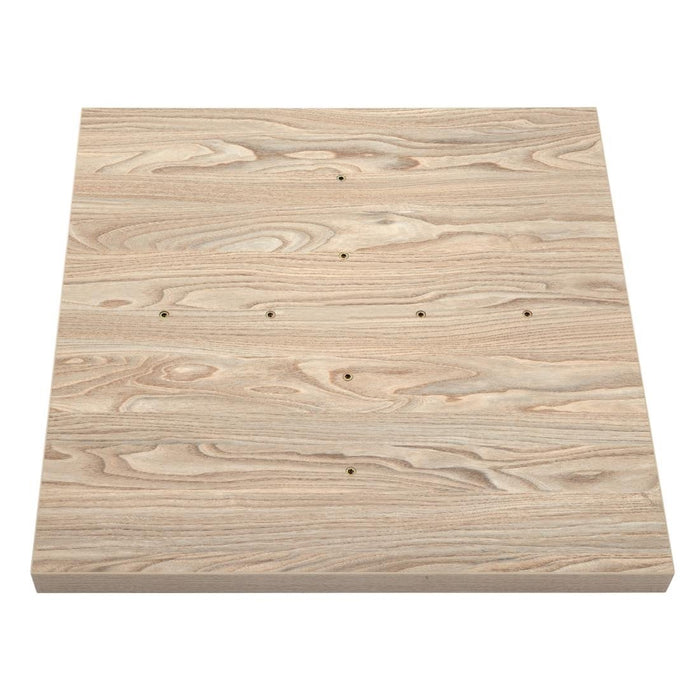 Bolero Pre-drilled Square Tabletop Antique Natural 700mm Bolero