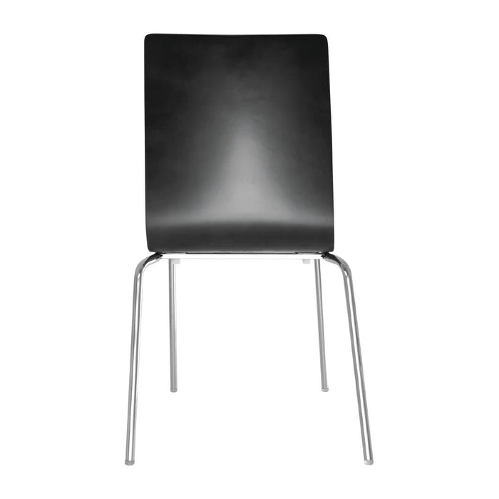 Bolero Black Square Back Side Chair (4 Pack) Bolero