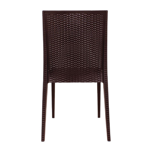 Bolero PP Rattan Bistro Side Chairs Brown (4 Pack) Bolero