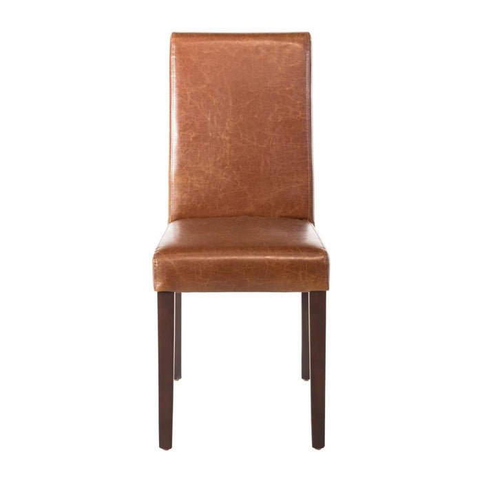 Bolero Faux Leather Dining Chair Antique Tan (2 Pack) Bolero