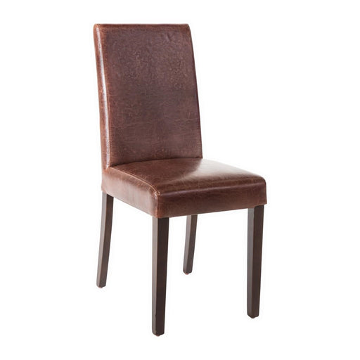 Birch Frame. Faux Leather Antique Brown. Seat Height: 510mm