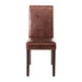 Bolero Faux Leather Dining Chair Antique Brown (2 Pack) Bolero