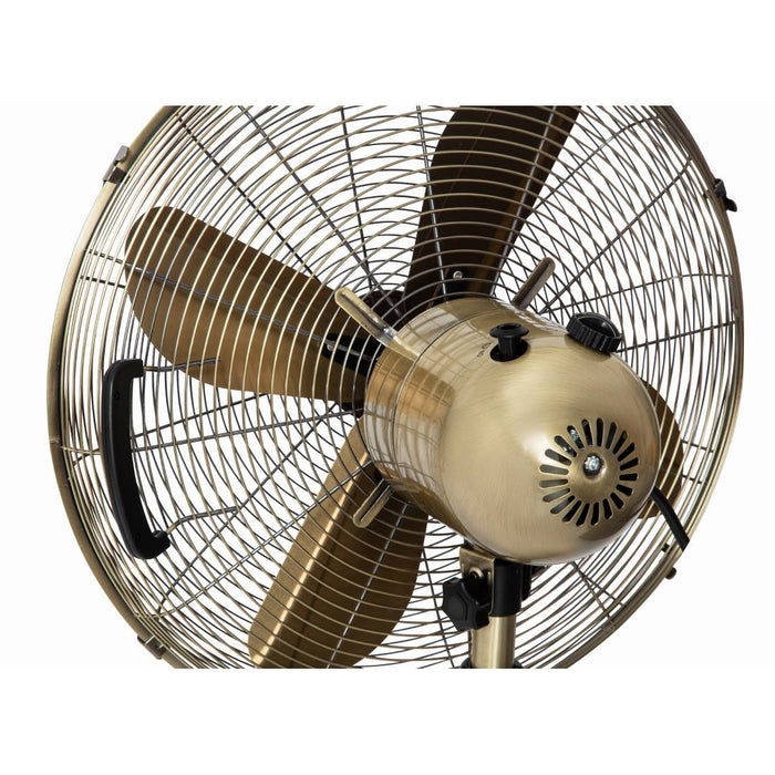 Status 16" Oscillating Antique Brass Stand Fan Status