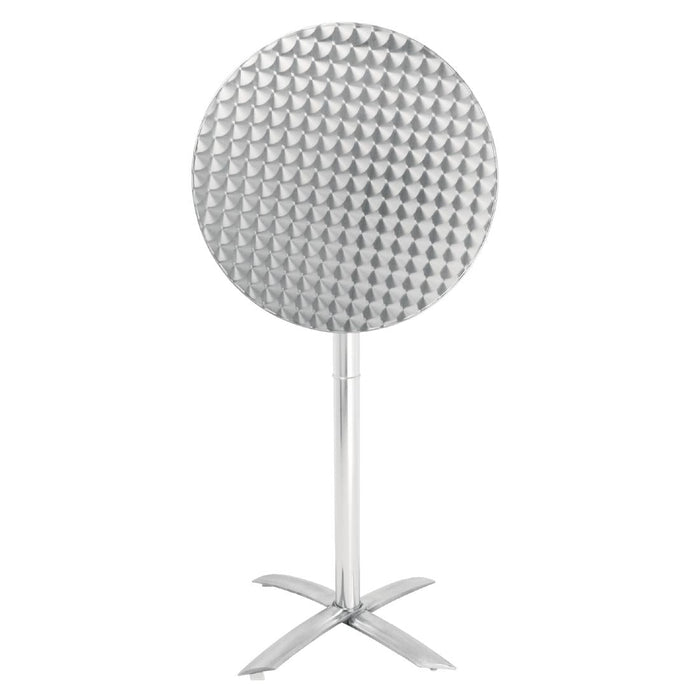 Bolero Round Flip Top Poseur Table Stainless Steel 600mm Bolero