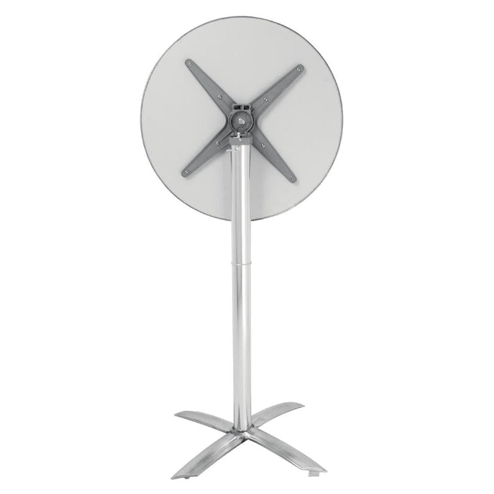 Bolero Round Flip Top Poseur Table Stainless Steel 600mm Bolero