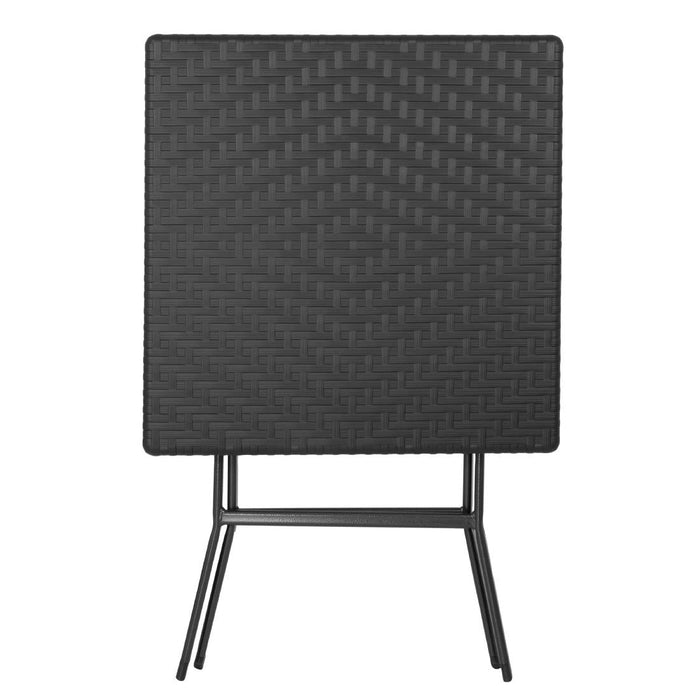 Bolero Square Folding Table Black 620mm Bolero