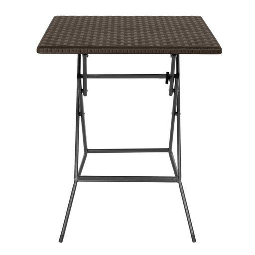 Bolero Square Folding Table Brown 620mm Bolero