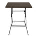 Bolero Square Folding Table Brown 620mm Bolero